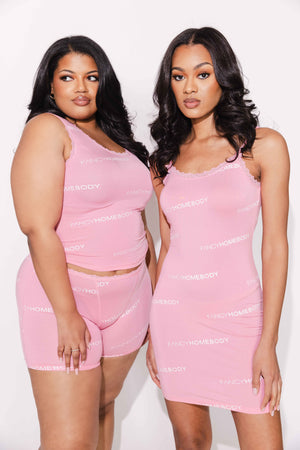 LogoLuxe Lace Trim Tank & Short Set – Fancy Homebody