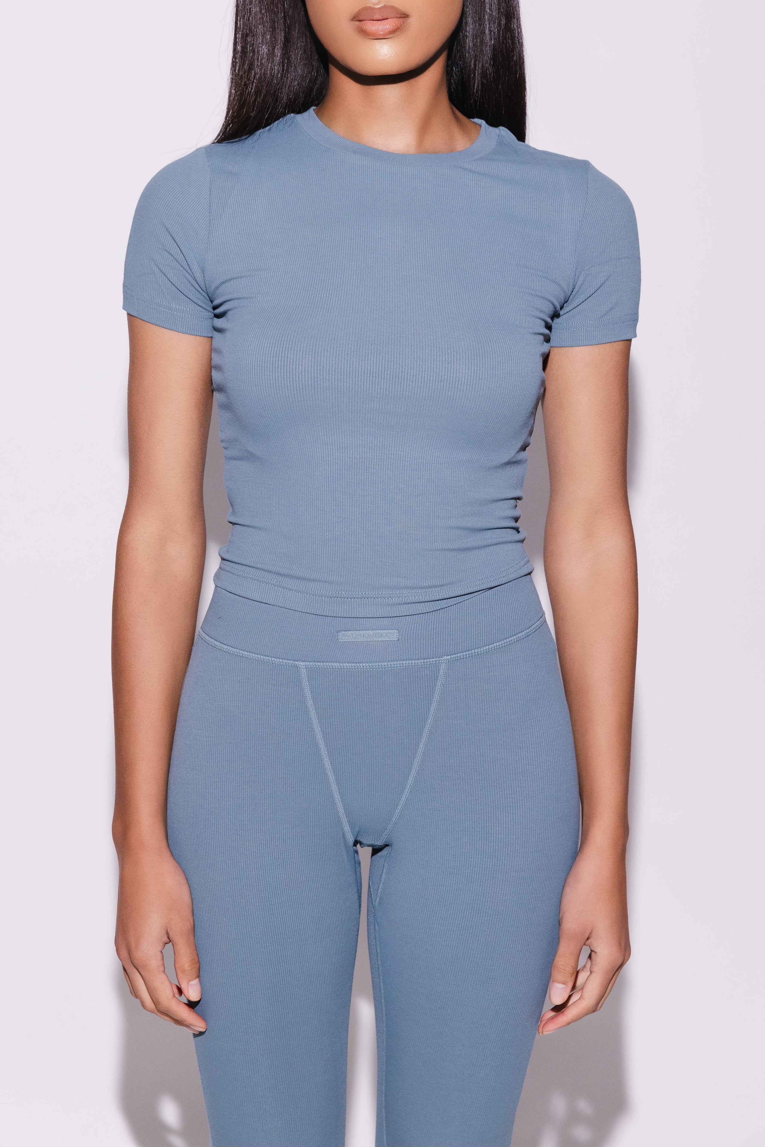 SOFT RIBBED Crewneck Tee