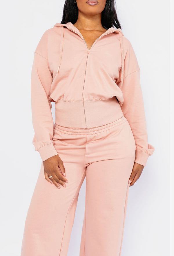 Essential Stretch Zipped Hoodie Set – Fancy Homebody