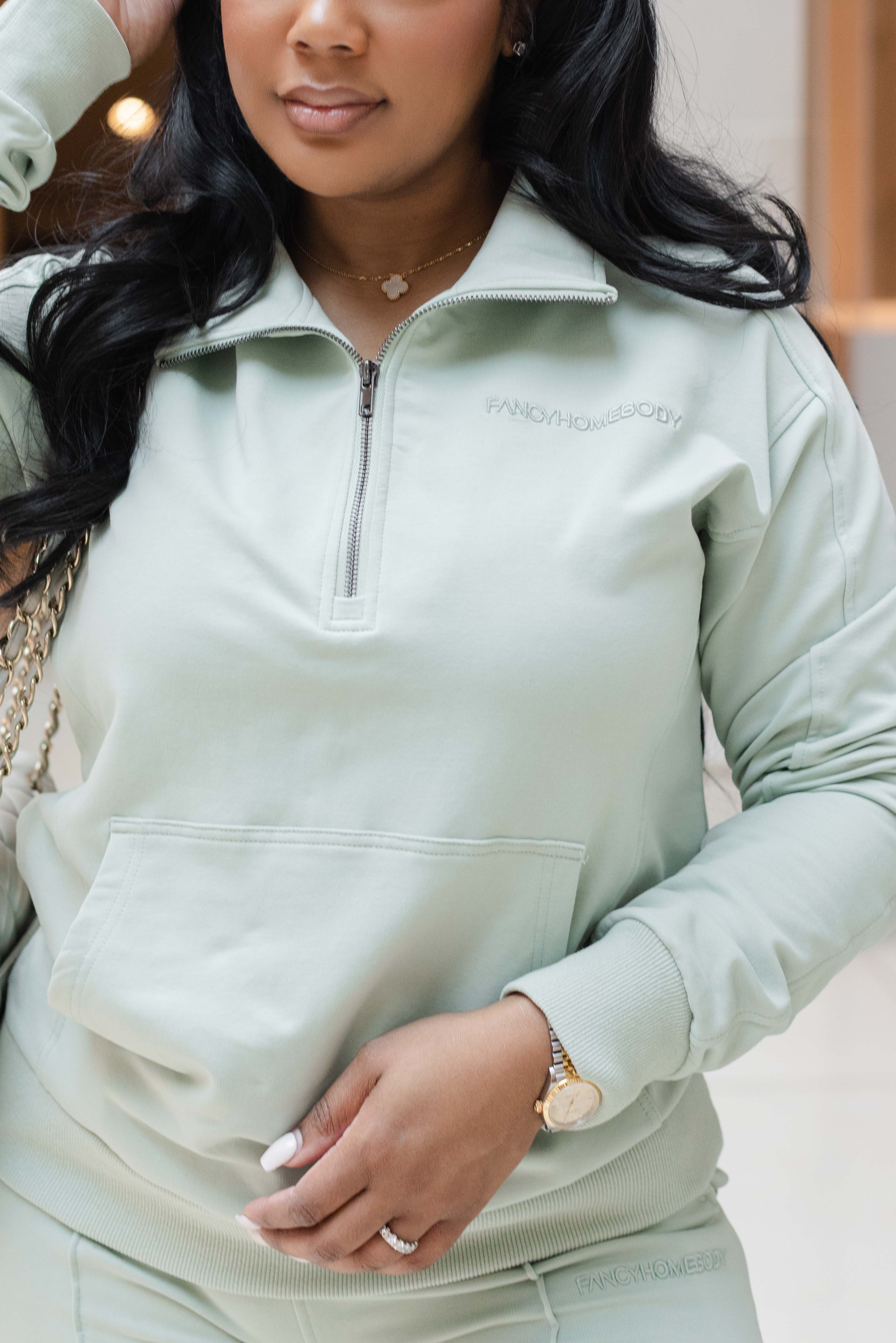 Essential Stretch Half Zip Tunic Set – Fancy Homebody
