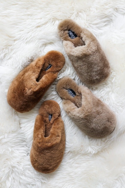 Signature Plush: Sheepskin Closed Toe Slippers